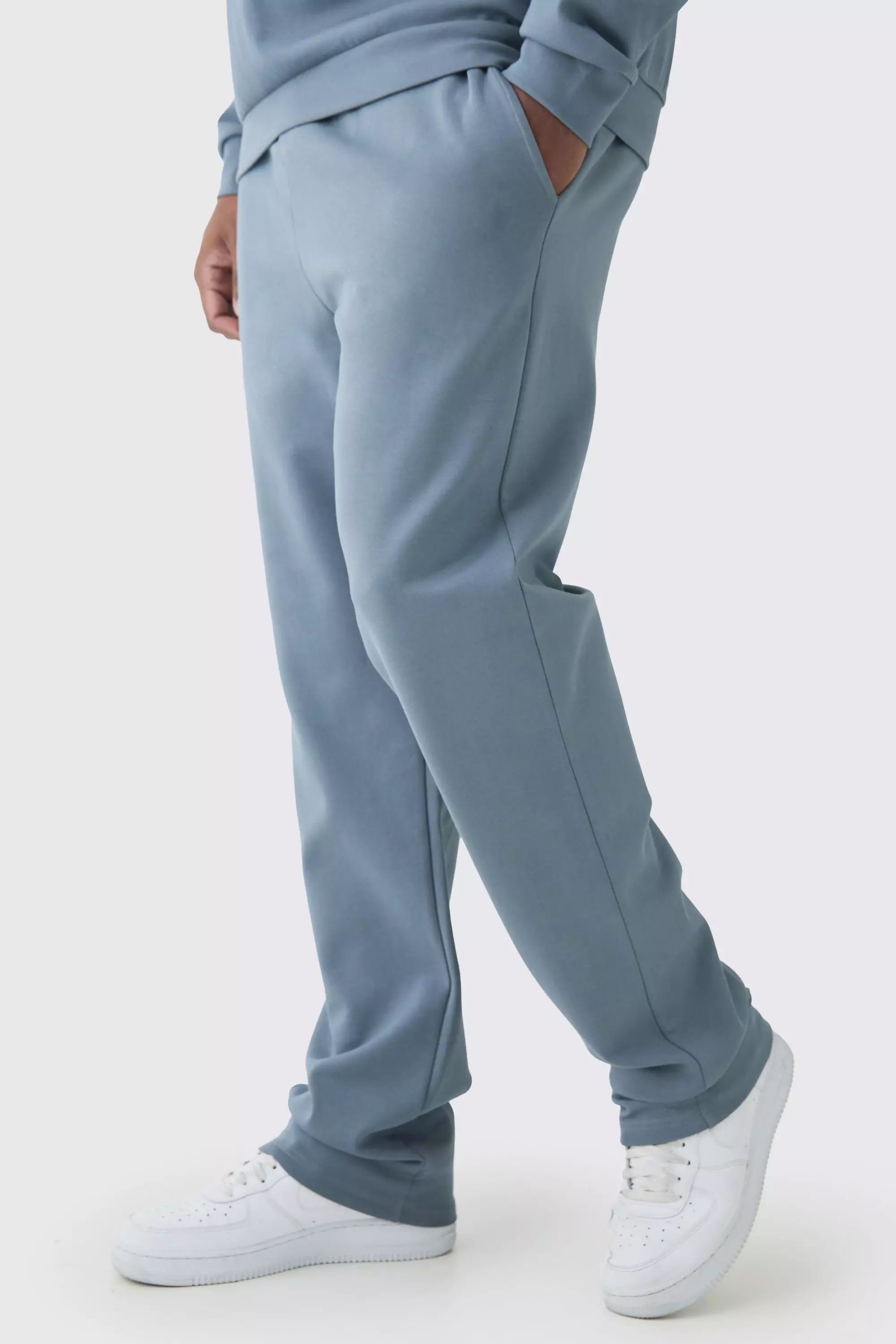 Tall Interlock Smart Tapered Joggers boohooMAN